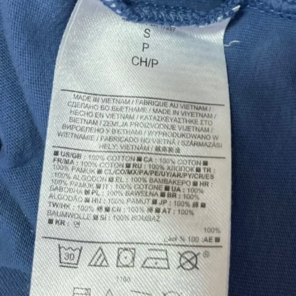 Banana Republic Soft Wash Men's Blue Short Sleeve Crew Neck Tee T-Shirt Top Sz S